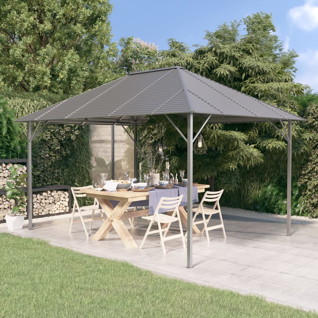 Pavillon mit Dach 4x3 m Anthrazit