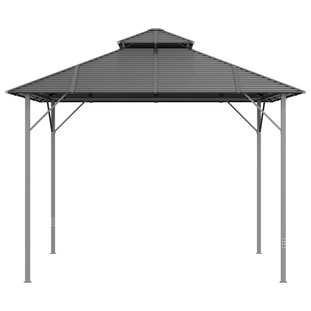 Pavillon mit Doppeldach 3x3 m Anthrazit