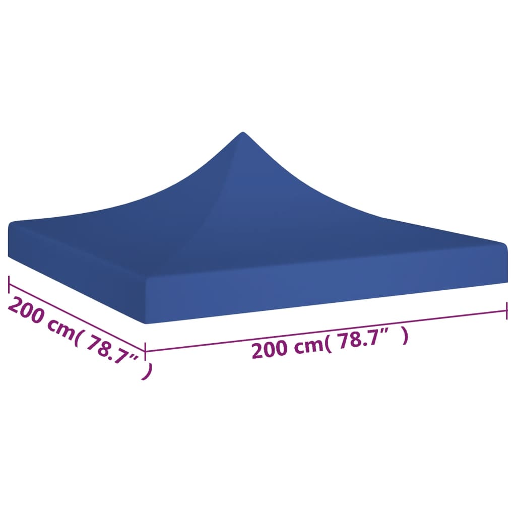 Partyzelt-Dach 2x2 m Blau 270 g/m²