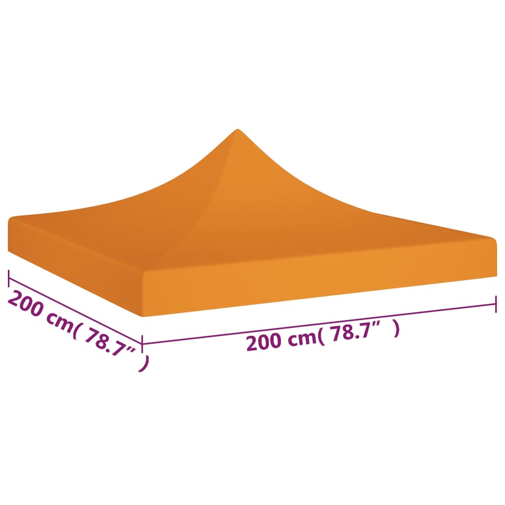 Partyzelt-Dach 2x2 m Orange 270 g/m²