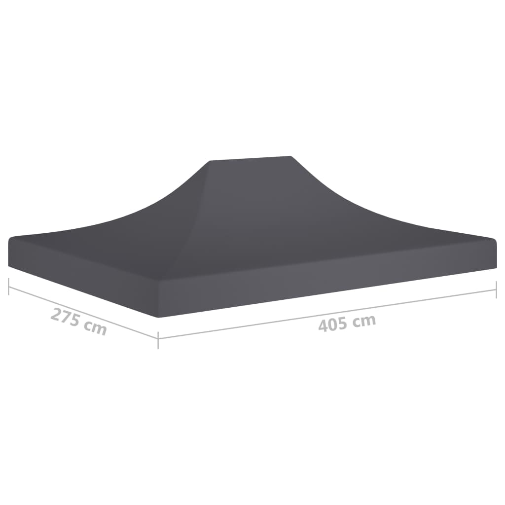 Partyzelt-Dach 4x3 m Anthrazit 270 g/m²