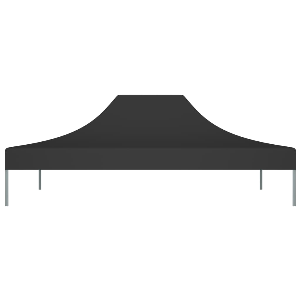 Partyzelt-Dach 4x3 m Schwarz 270 g/m²