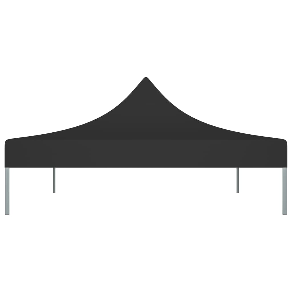 Partyzelt-Dach 4x3 m Schwarz 270 g/m²