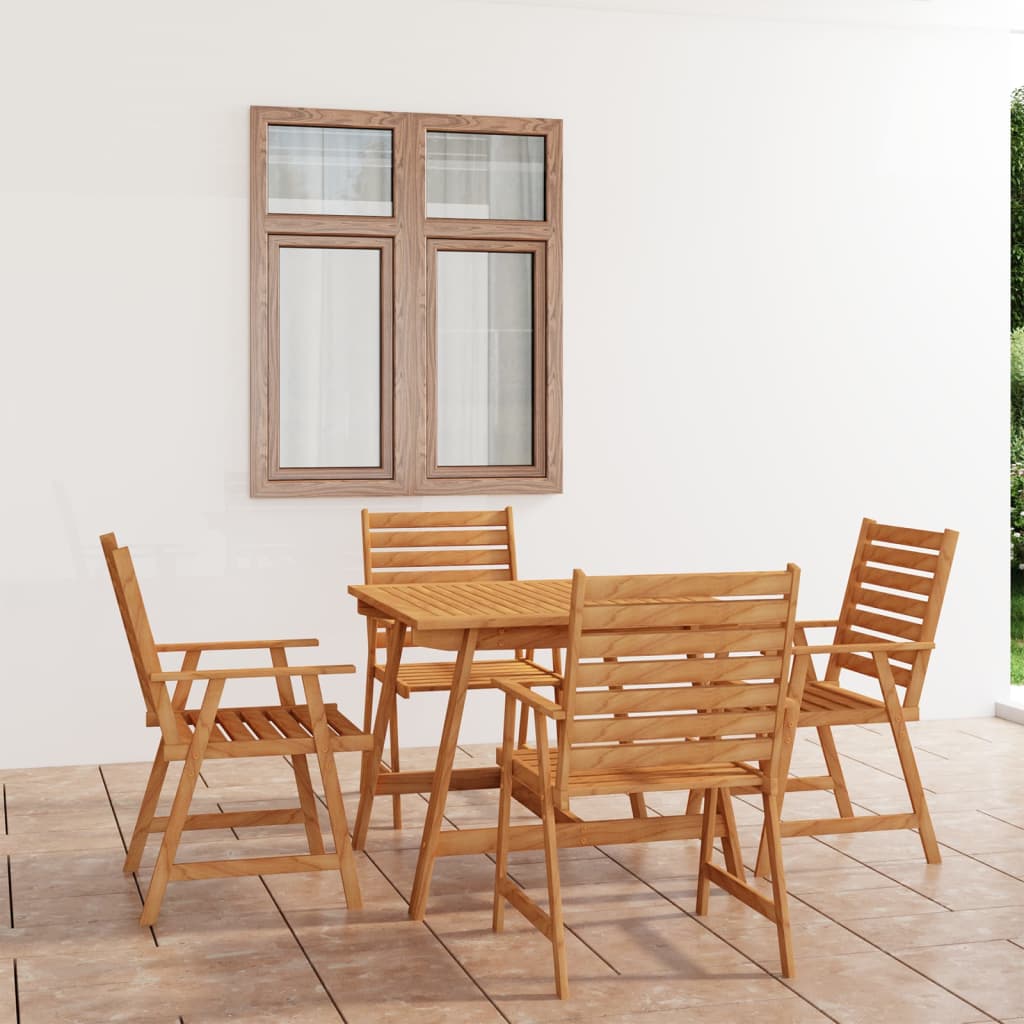5-tlg. Garten-Essgruppe Massivholz Akazie