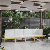 Thumbnail for 4-Sitzer-Gartensofa mit Kissen Massivholz Akazie