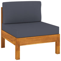 Thumbnail for 3-Sitzer-Gartensofa mit Dunkelgrauen Auflagen Massivholz Akazie