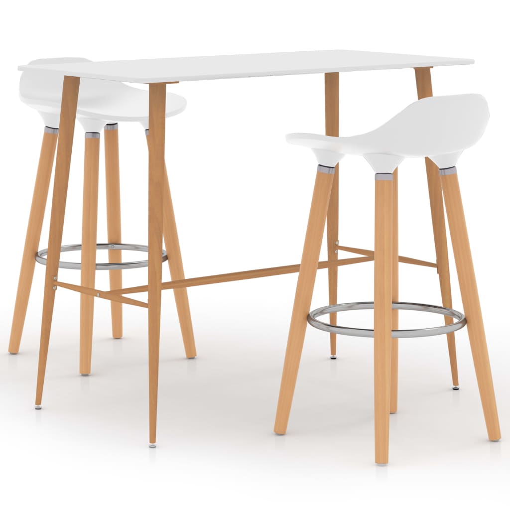 3-tlg. Bar-Set Weiß