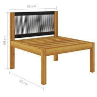 Thumbnail for Garten-Mittelsofa mit Auflagen Massivholz Akazie