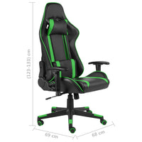 Thumbnail for Gaming-Stuhl Drehbar Grün PVC