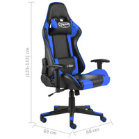 Thumbnail for Gaming-Stuhl Drehbar Blau PVC