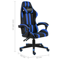 Thumbnail for Gaming-Stuhl Schwarz und Blau Kunstleder