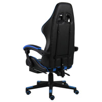 Thumbnail for Gaming-Stuhl mit Fußstütze Schwarz und Blau Kunstleder