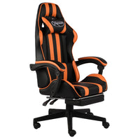 Thumbnail for Gaming-Stuhl mit Fußstütze Schwarz und Orange Kunstleder