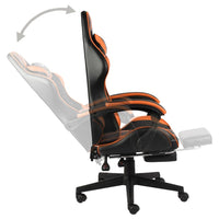 Thumbnail for Gaming-Stuhl mit Fußstütze Schwarz und Orange Kunstleder