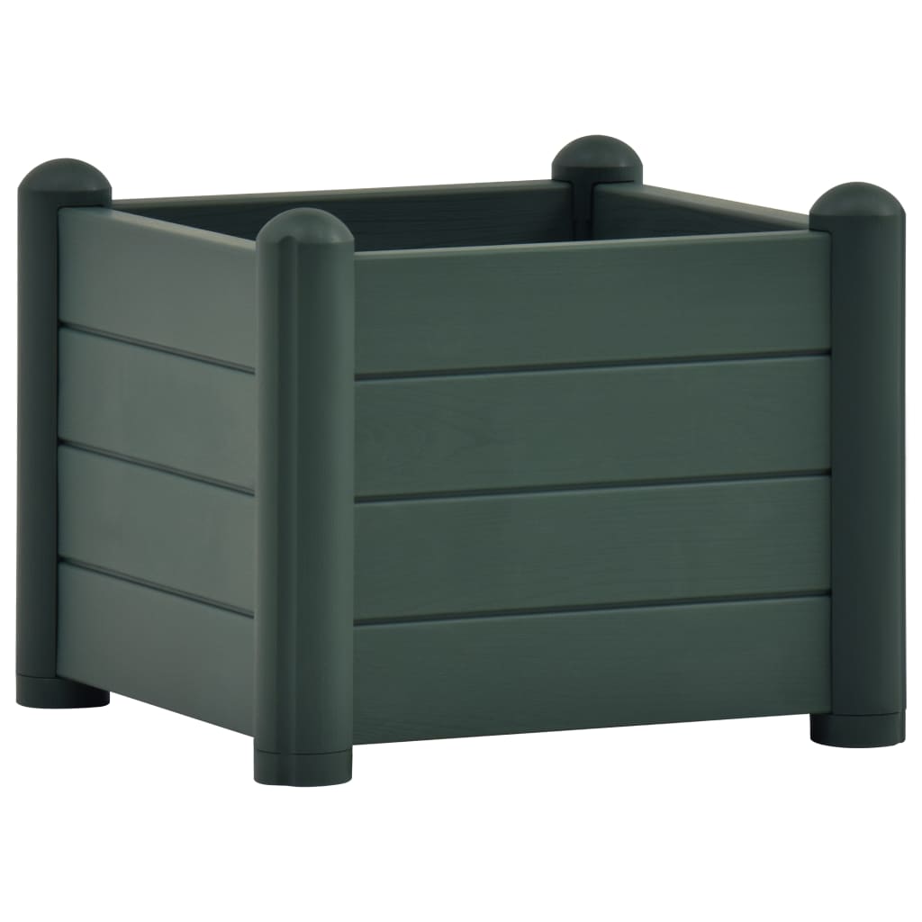 Garten-Hochbeet PP Grün 43x43x35 cm