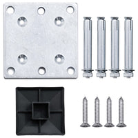 Thumbnail for Zaunelement WPC 95x(105-180) cm Schwarz