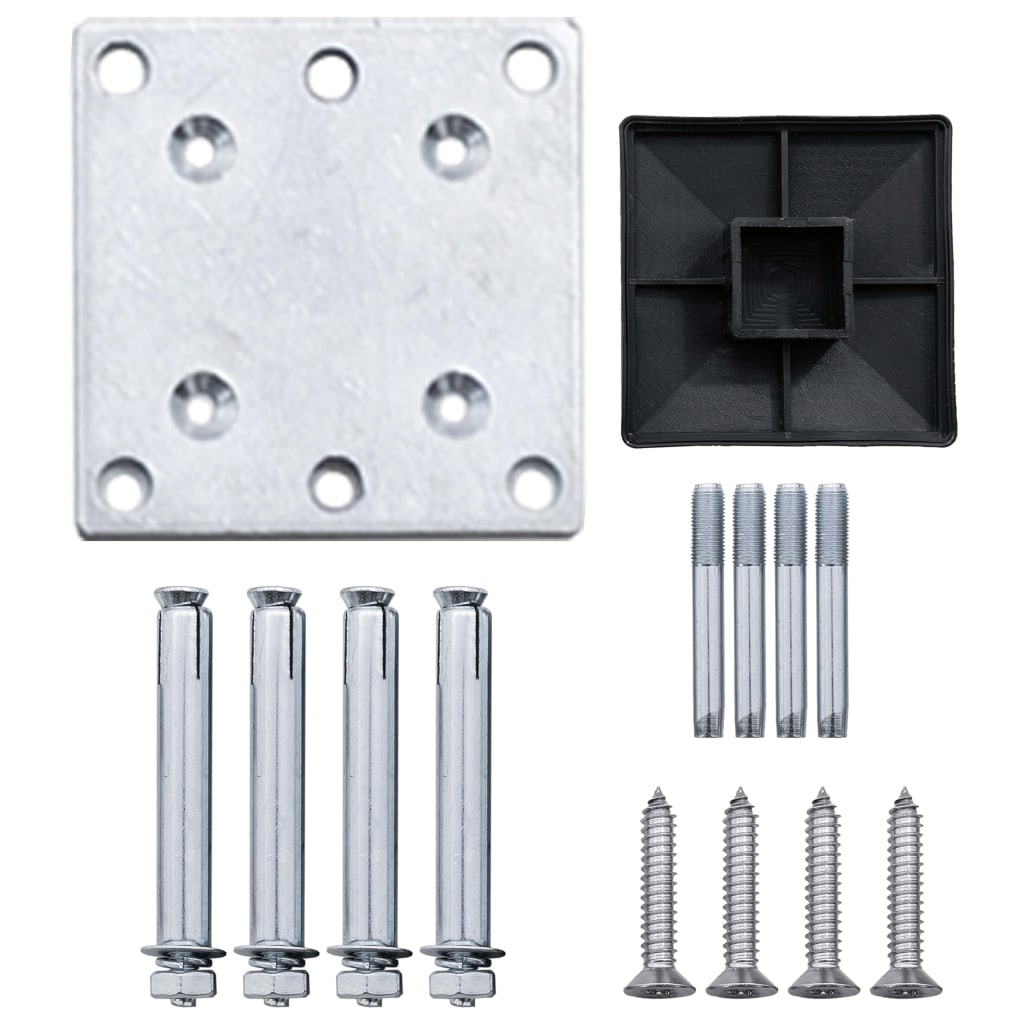 Zaunelement WPC 175x146 cm Grau