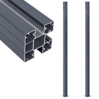 Thumbnail for Zaunpfosten 2 Stk. Dunkelgrau 185 cm Aluminium
