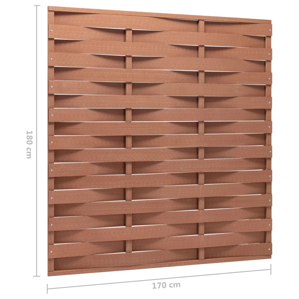 Zaunelement WPC 170x180 cm Braun