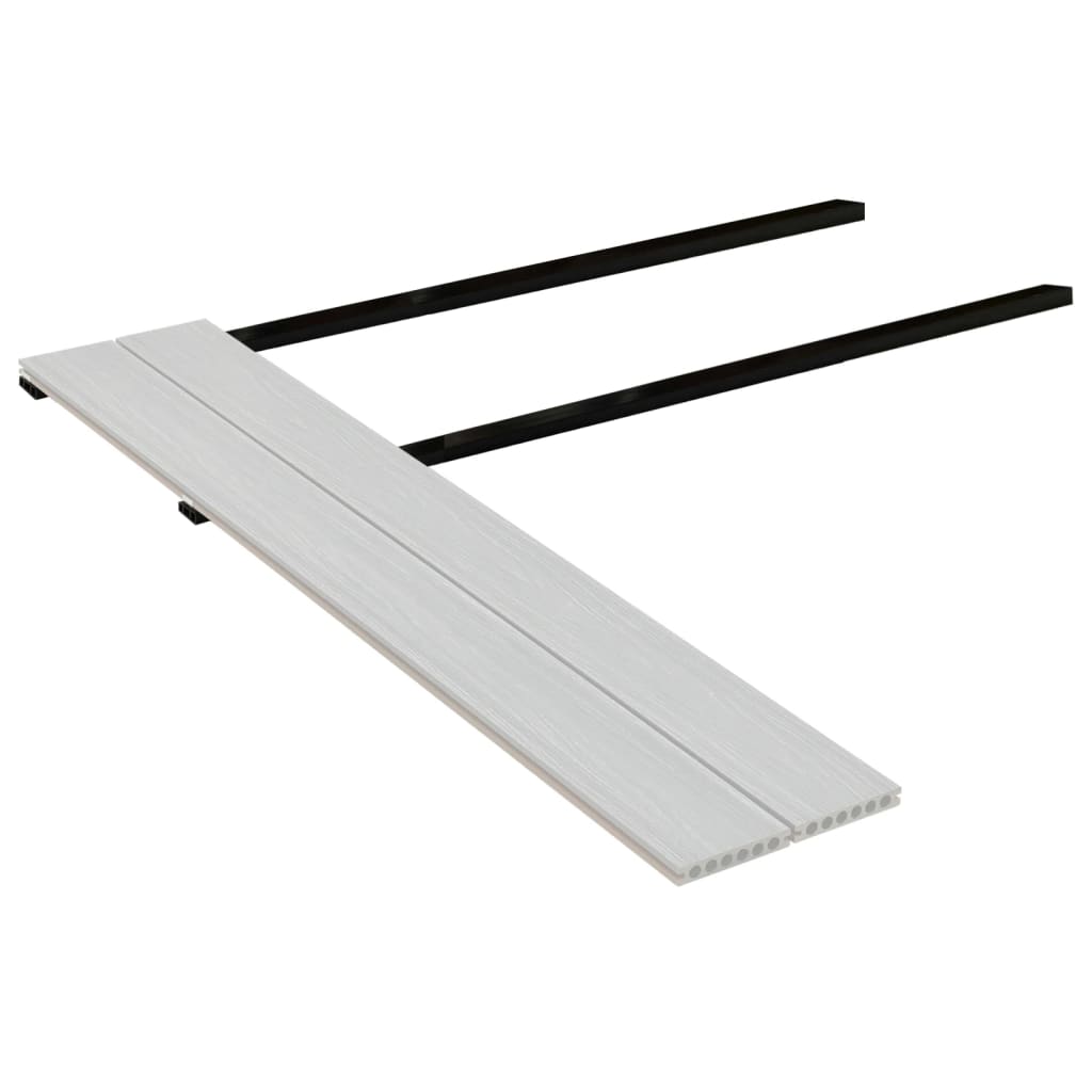 Balken für Terrassendielen 6 Stk. Schwarz 170x8,5x4,5 cm WPC