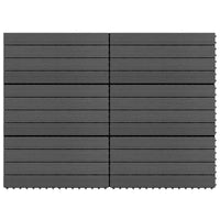 Thumbnail for Terrassenfliesen 6 Stk. WPC 60x30 cm 1,08 m² Schwarz