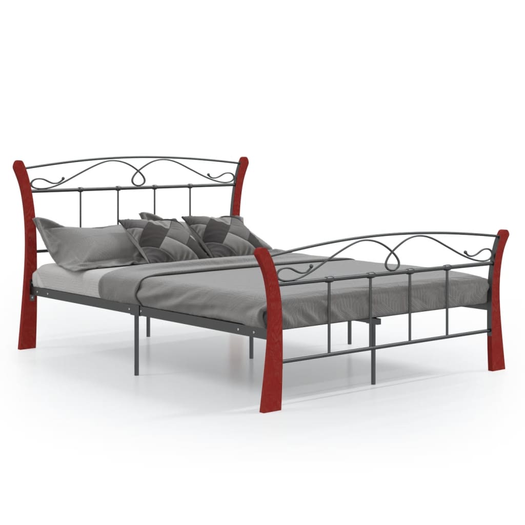 Bett Schwarz Metall 120x200 cm