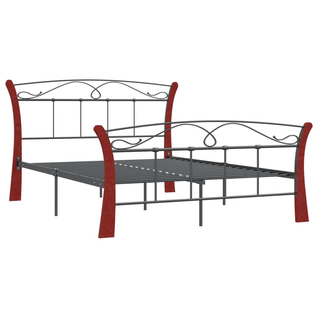 Bett Schwarz Metall 120x200 cm