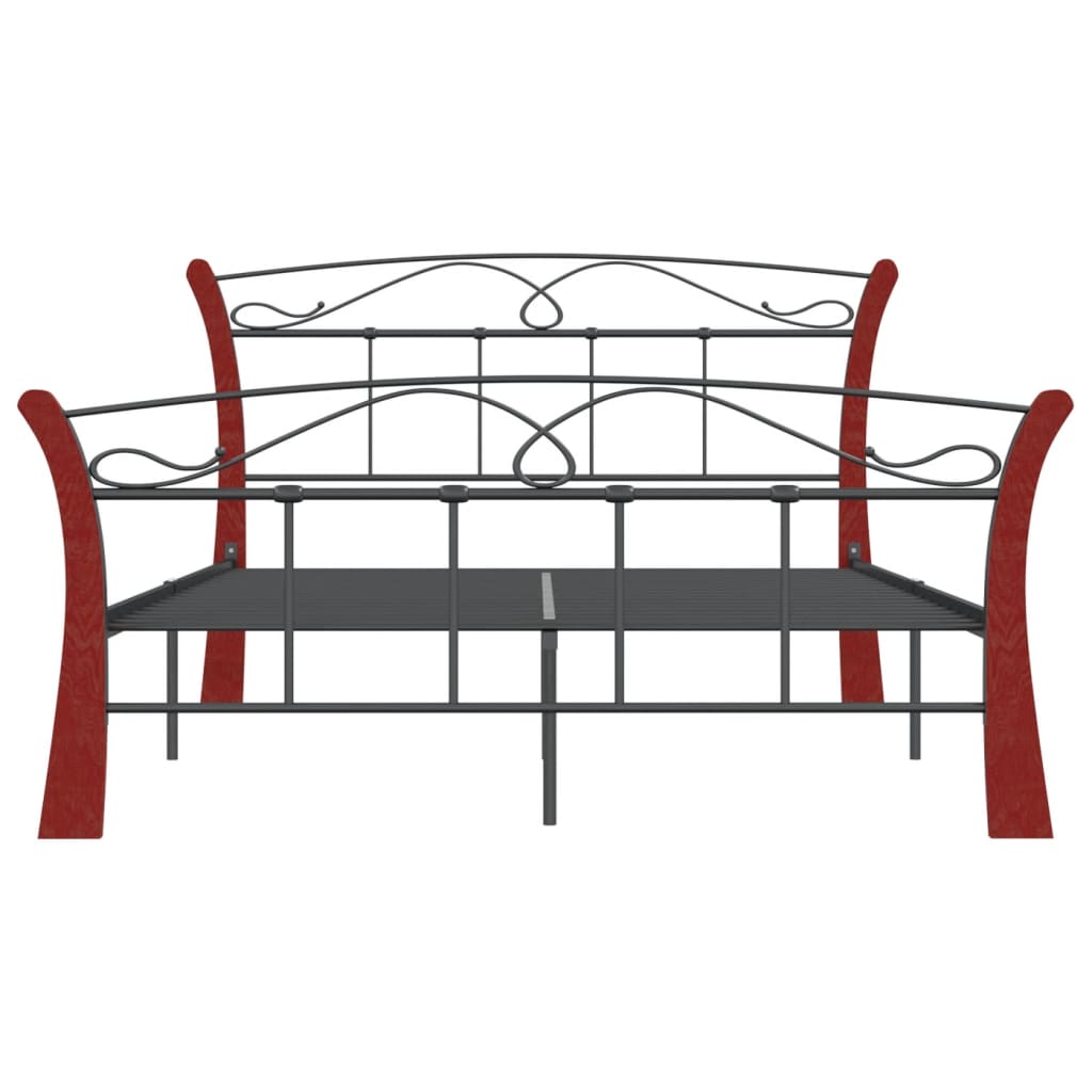 Bett Schwarz Metall 120x200 cm