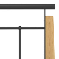 Thumbnail for Bettgestell Metall und Massivholz Eiche 160x200 cm