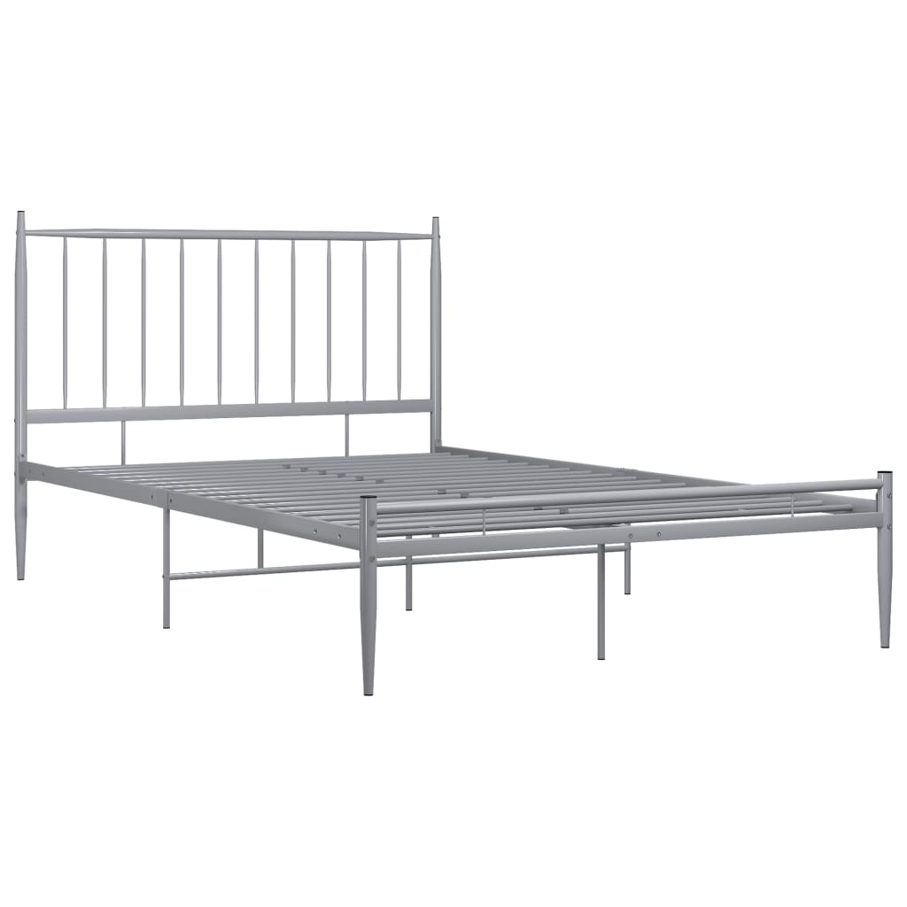 Bett Grau Metall 120x200 cm