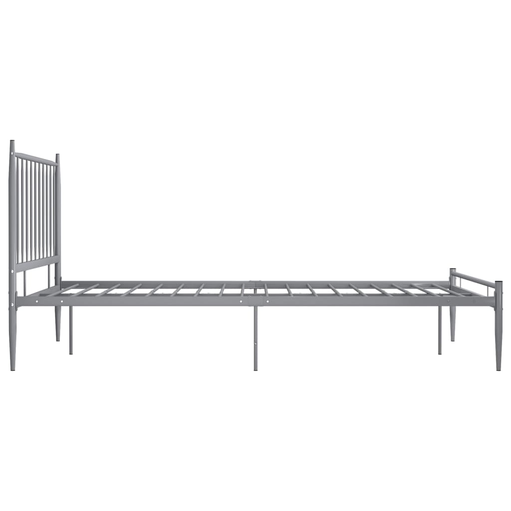Bett Grau Metall 120x200 cm