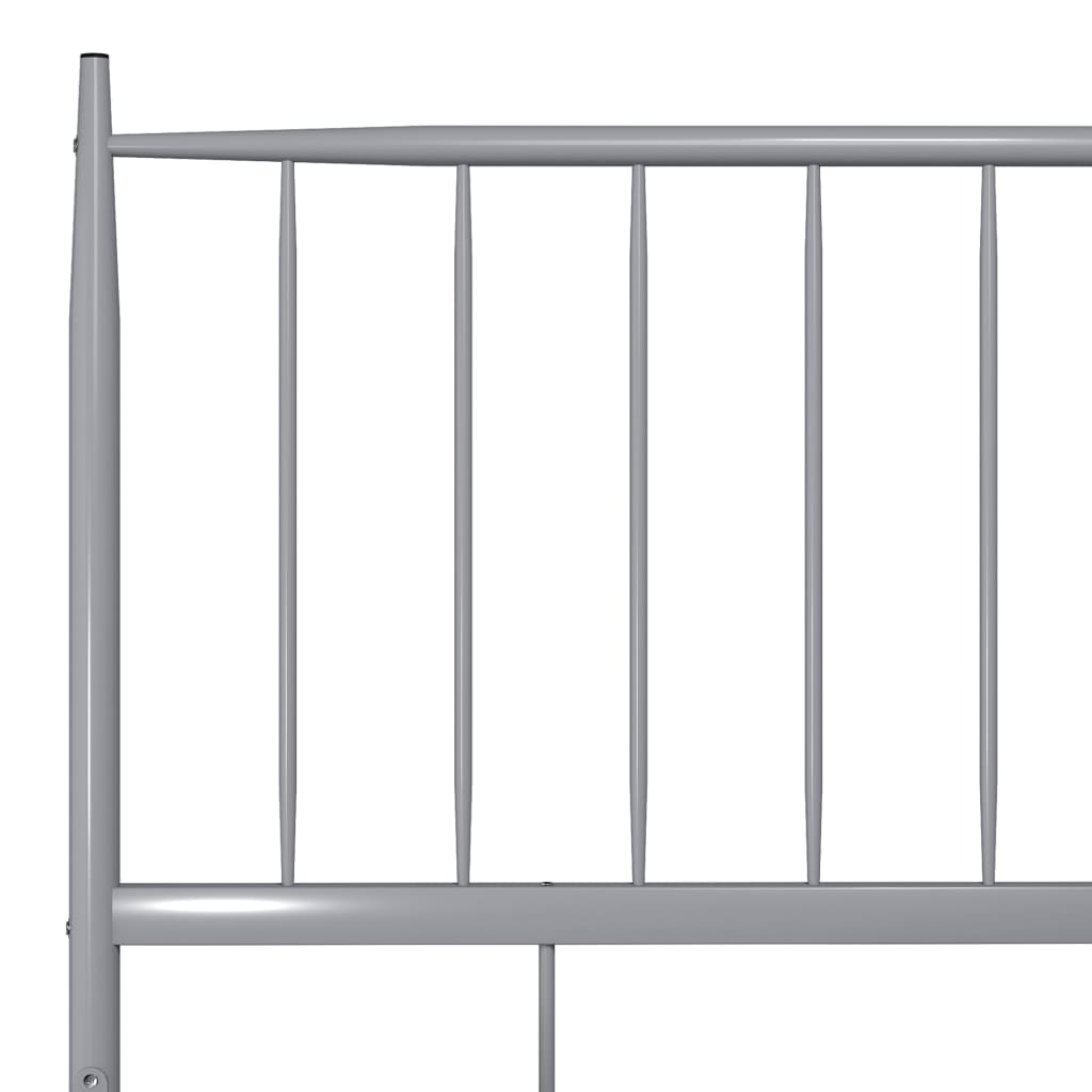 Bett Grau Metall 120x200 cm
