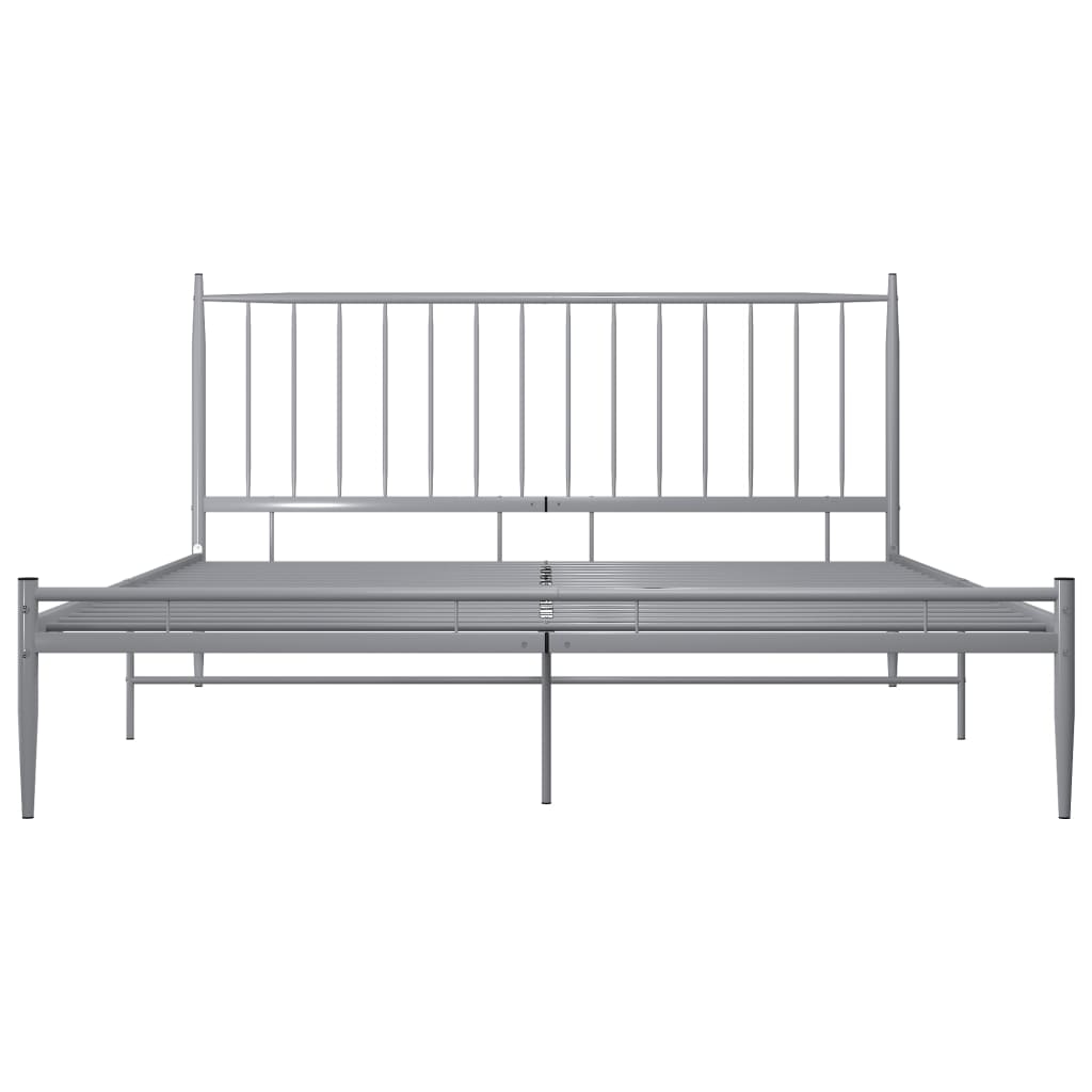 Bett Grau Metall 180x200 cm