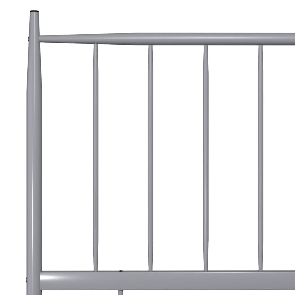 Bett Grau Metall 180x200 cm