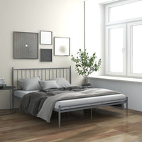 Thumbnail for Bett Grau Metall 180x200 cm