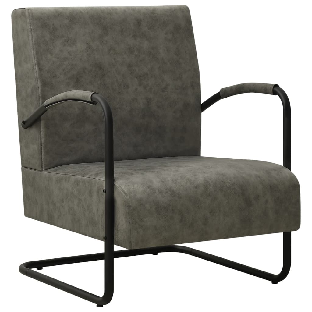 Sessel Grau Kunstleder