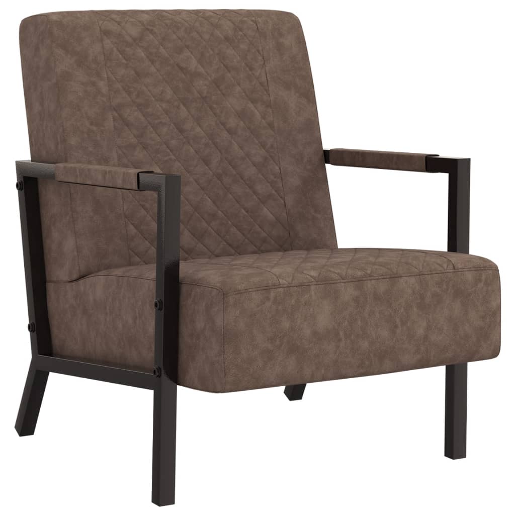 Sessel Dunkelbraun Kunstleder