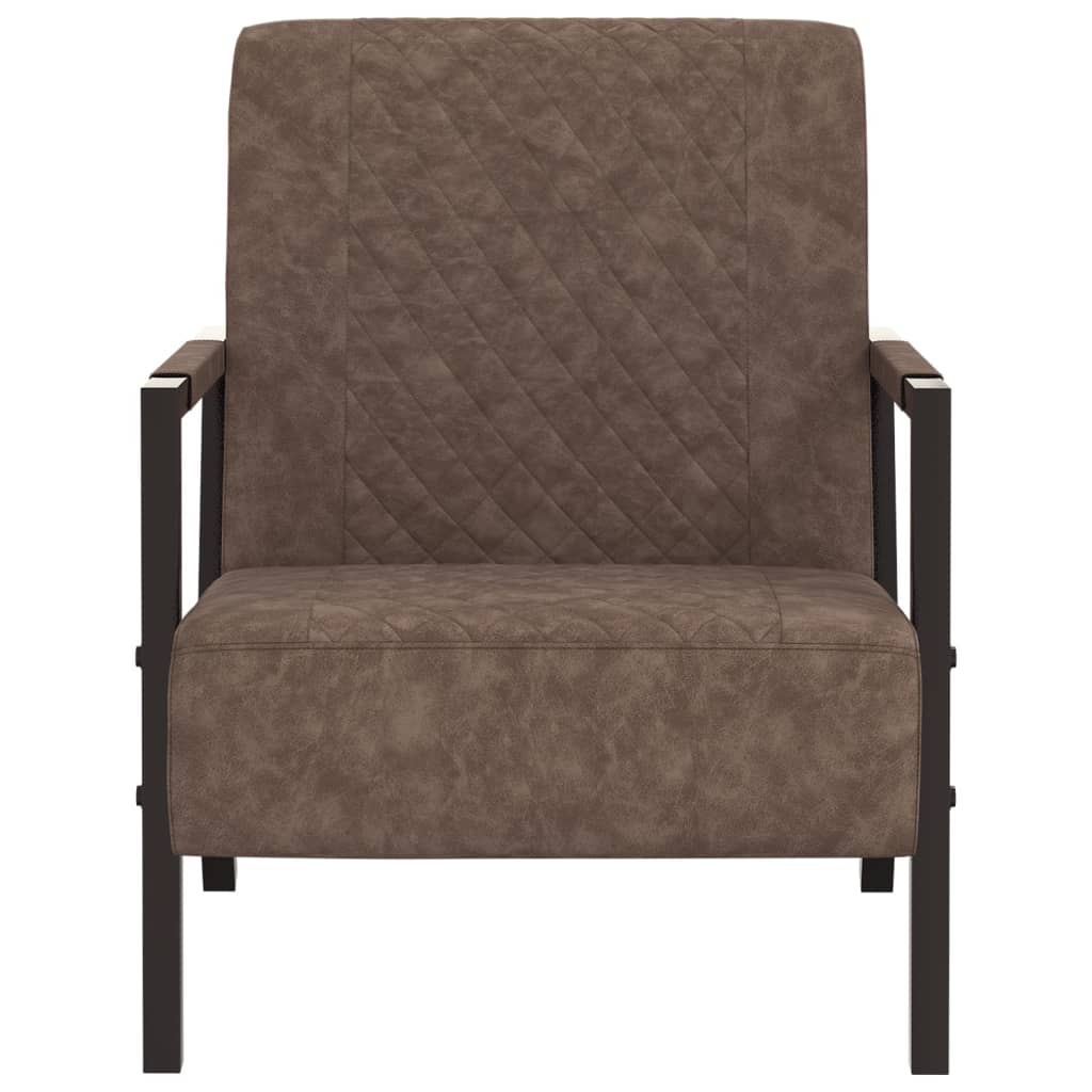 Sessel Dunkelbraun Kunstleder