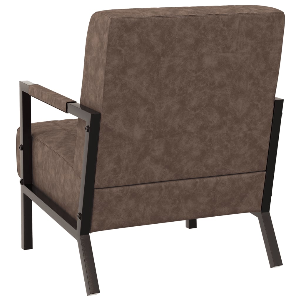 Sessel Dunkelbraun Kunstleder