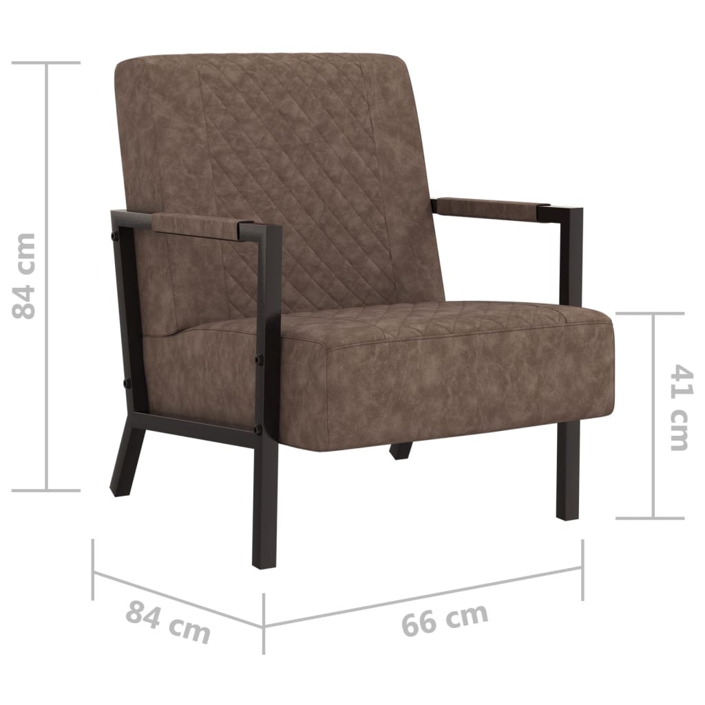 Sessel Dunkelbraun Kunstleder