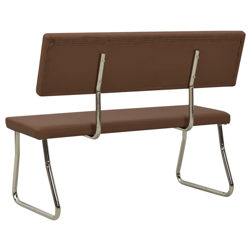 Sitzbank 110 cm Braun Kunstleder
