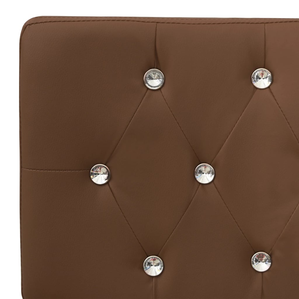 Sitzbank 110 cm Braun Kunstleder