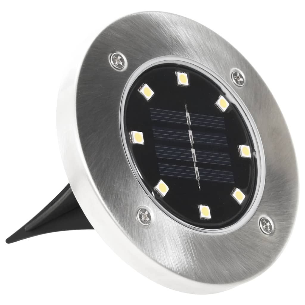 Solar-Bodenleuchten 8 Stk. LED-Leuchtmittel RGB Farbe
