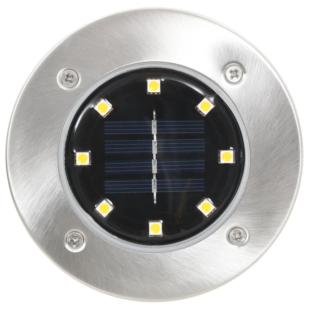 Solar-Bodenleuchten 8 Stk. LED-Leuchtmittel RGB Farbe
