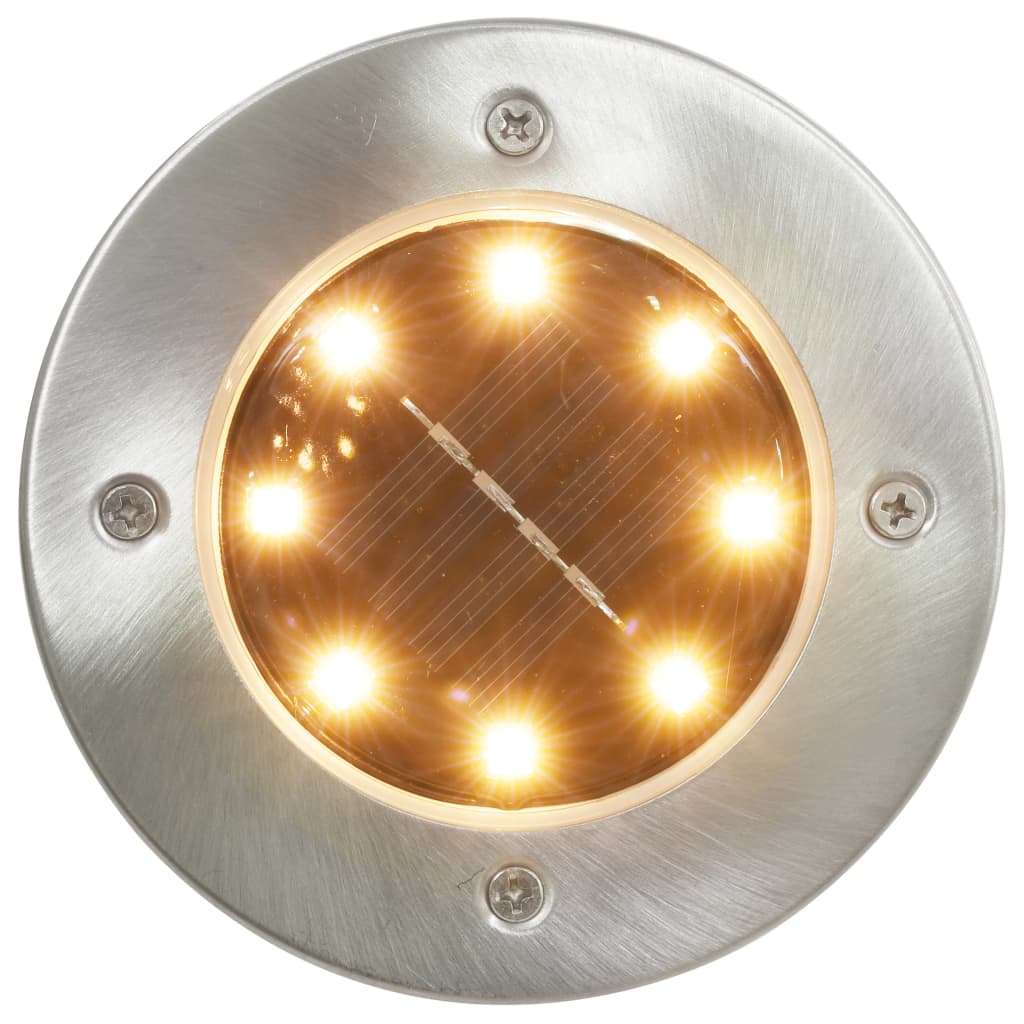 Solar-Bodenleuchten 8 Stk. LED-Leuchtmittel RGB Farbe