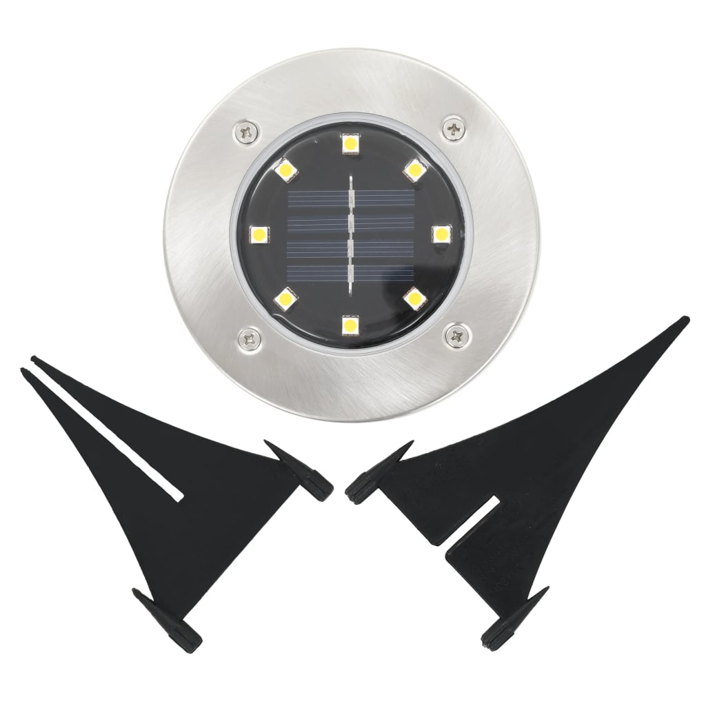 Solar-Bodenleuchten 8 Stk. LED-Leuchtmittel RGB Farbe