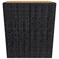 Thumbnail for 3-tlg. Bistro-Set Poly Rattan und Akazienholz Schwarz