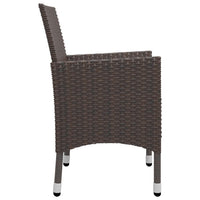 Thumbnail for 3-tlg. Bistro-Set Poly Rattan und Hartglas Braun