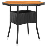 Thumbnail for 3-tlg. Garten-Essgruppe Poly Rattan Schwarz