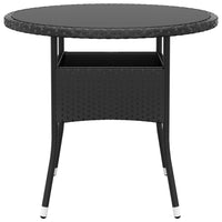 Thumbnail for 5-tlg. Garten-Essgruppe Poly Rattan Schwarz